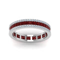 Thumbnail 8 - 3-row-diamond-eternity-wedding-ring-with-ruby-in-950-platinum-FDEWB8403B-FANCY1-NL-WG
