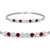 Load image into Gallery viewer, Dual Chain Round Diamond Bar Bracelet