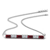 Load image into Gallery viewer, ruby-baguette-bar-diamond-necklace-in-FD-PD86790GRUDR-NL-WG