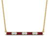 Load image into Gallery viewer, ruby-baguette-bar-diamond-necklace-in-FD-PD86790GRUDR-NL-YG