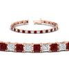 Load image into Gallery viewer, ruby-basket-tennis-11-ct.-square-cut-bracelet-in-rose-gold-FDBRC10450PRGRUDRANGLE2-11.00CT-NL-RG_9628b863-6c1c-4354-8347-5a6f3593ce0f