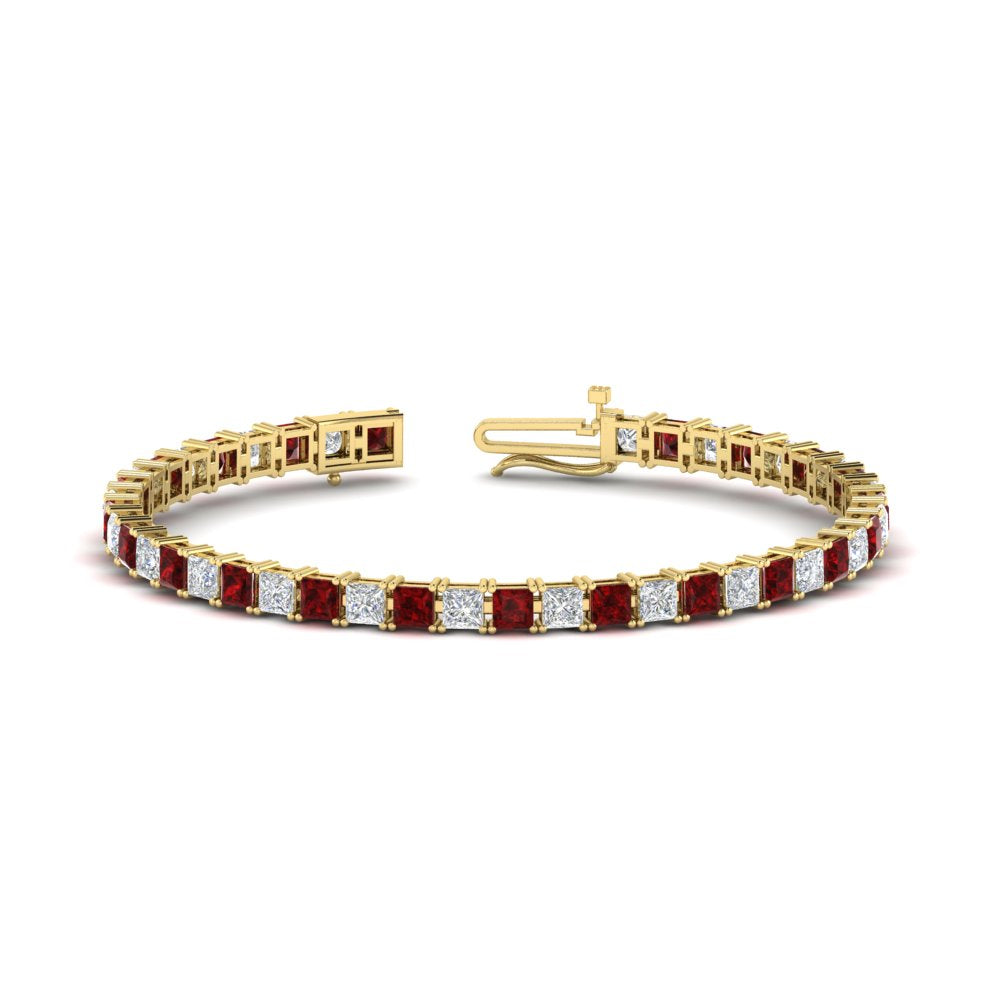 Basket Tennis 11 Ct Square Cut Bracelet