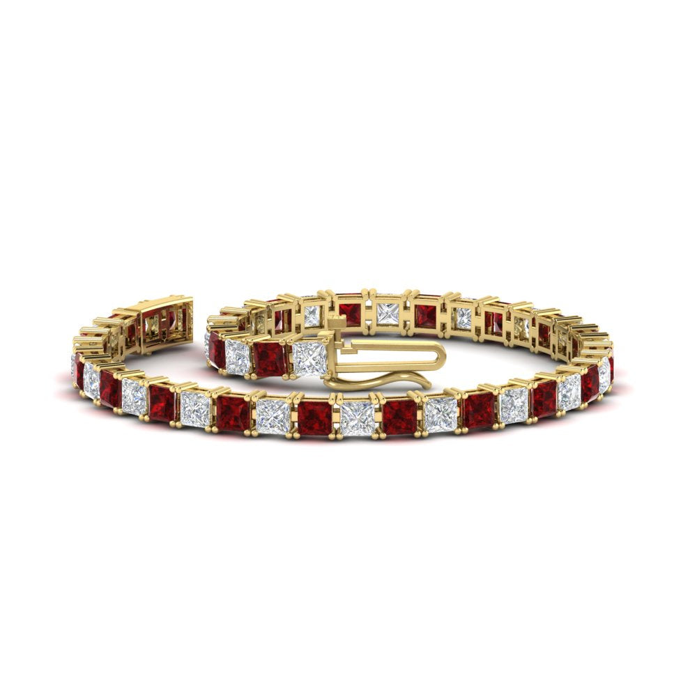 Basket Tennis 11 Ct Square Cut Bracelet