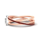 Load image into Gallery viewer, ruby-criss-cross-wedding-ring-in-rose-gold-FD11398BGRUDR-NL-RG
