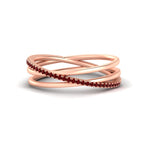Load image into Gallery viewer, ruby-criss-cross-wedding-ring-in-rose-gold-FD11398BGRUDR-NL-RG
