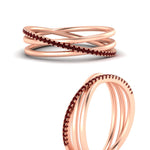 Load image into Gallery viewer, ruby-criss-cross-wedding-ring-in-rose-gold-FD11398BGRUDR-NL-RG
