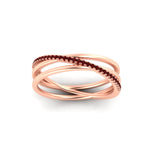 Load image into Gallery viewer, ruby-criss-cross-wedding-ring-in-rose-gold-FD11398BGRUDR-NL-RG
