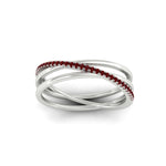Load image into Gallery viewer, ruby-criss-cross-wedding-ring-in-white-gold-FD11398BGRUDR-NL-WG
