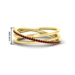 Load image into Gallery viewer, ruby-criss-cross-wedding-ring-in-yellow-gold-FD11398BGRUDR-NL-YG
