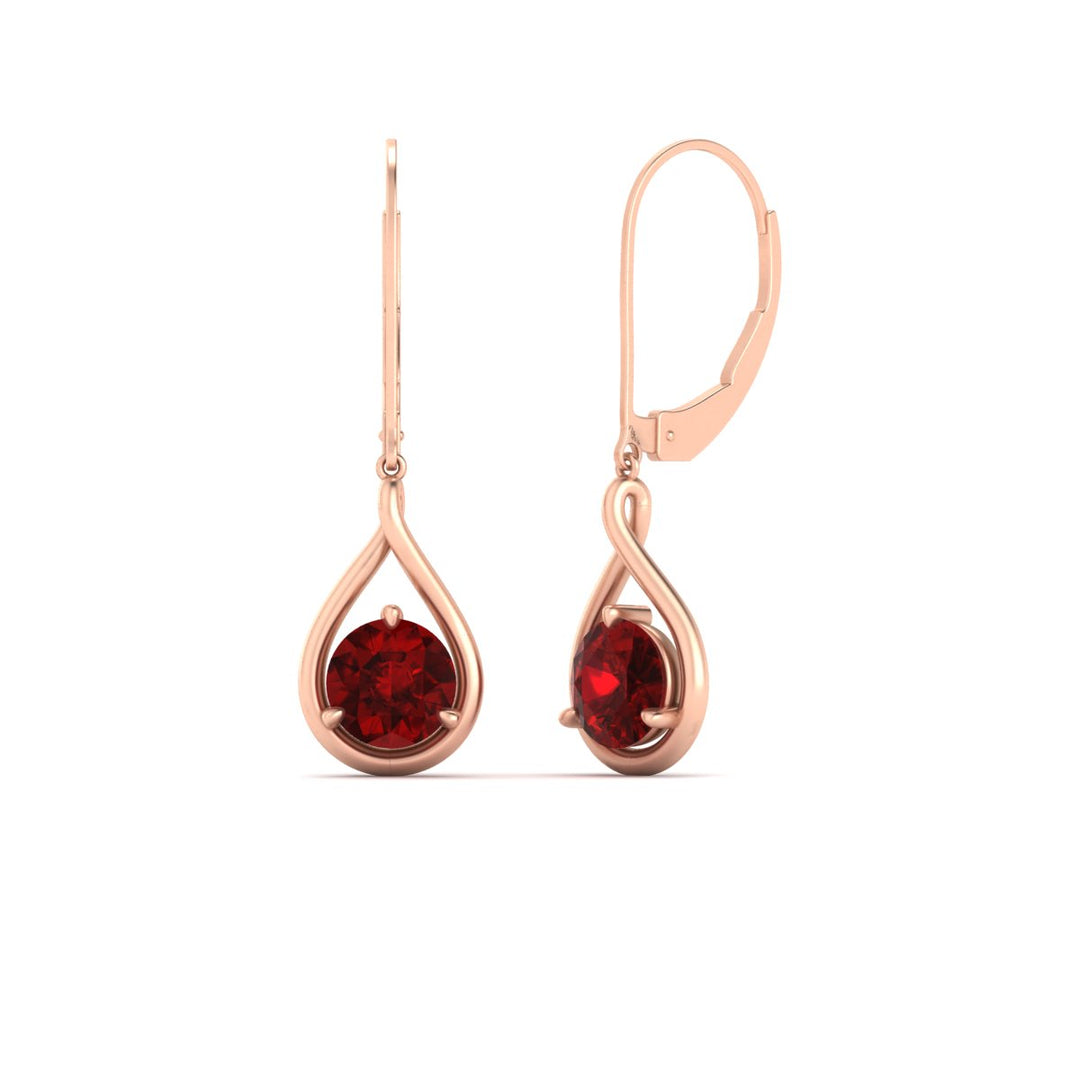 Solitaire Drop Earrings