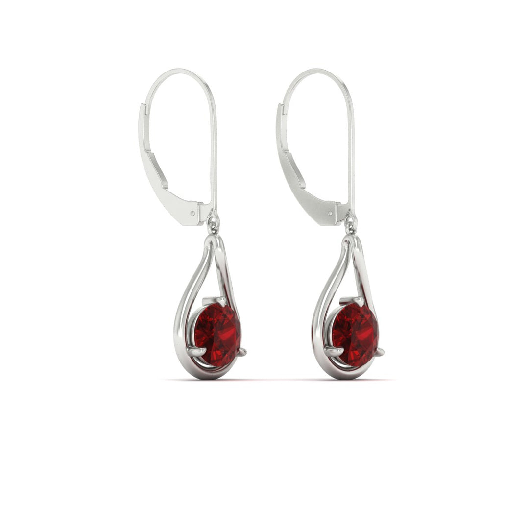 Solitaire Drop Earrings
