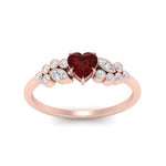 Load image into Gallery viewer, ruby-heart-cluster-diamond-ring-in-rose-gold-FDENS3110HTRGRUDR-NL-RG.jpg
