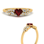 Load image into Gallery viewer, ruby-heart-cluster-diamond-ring-in-yellow-gold-FDENS3110HTRGRUDR-NL-YG.jpg
