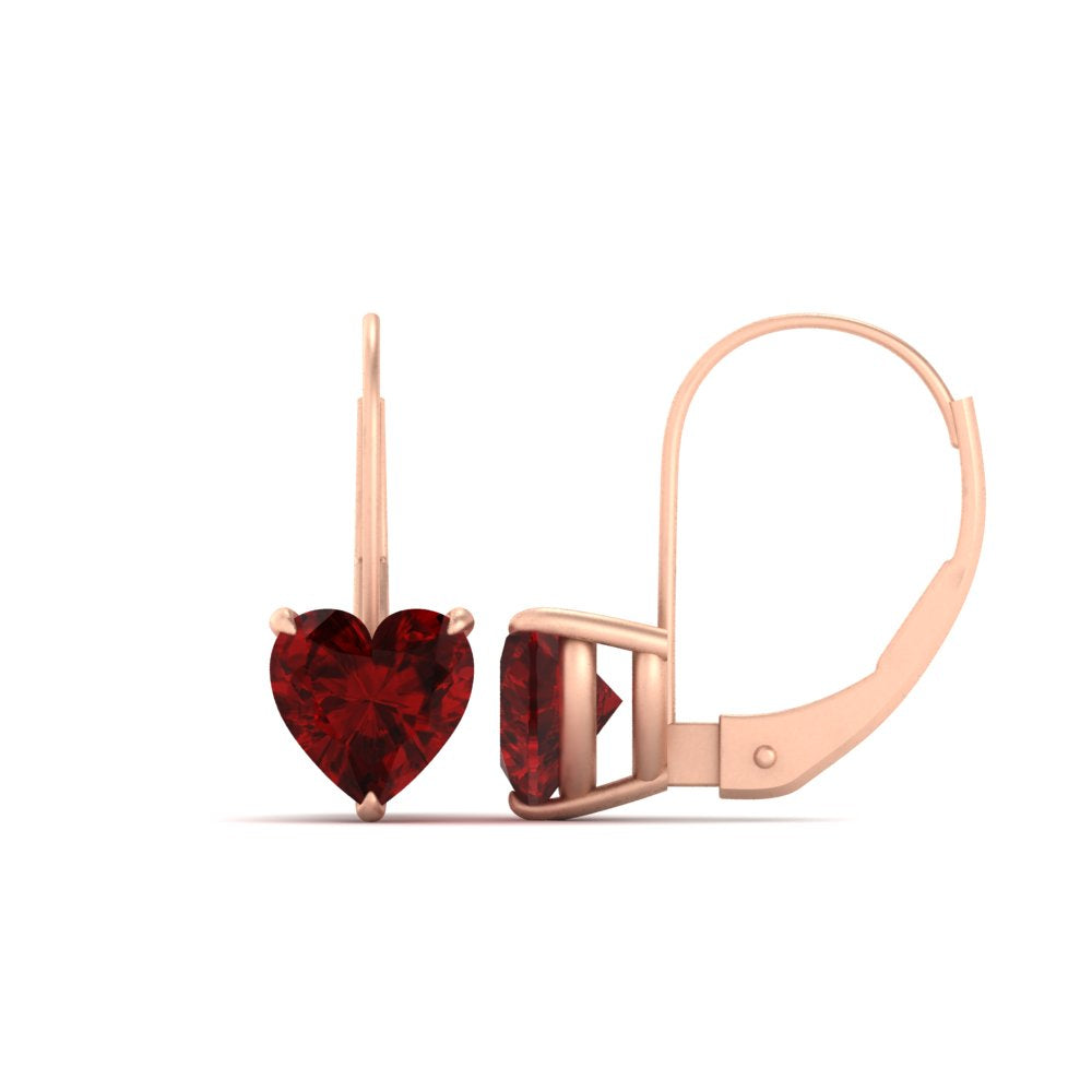 ruby-heart-solitaire-4-ctw.-Leverback-Earrings-in-rose-gold-FDEAR9225HTGRUDR-4.00 CT-NL-RG