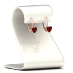 Load image into Gallery viewer, ruby-heart-solitaire-4-ctw.-Leverback-Earrings-in-rose-gold-FDEAR9225HTGRUDR-4.00 CT-NL-RG

