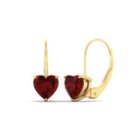 Load image into Gallery viewer, ruby-heart-solitaire-4-ctw.-Leverback-Earrings-in-yellow-gold-FDEAR9225HTGRUDR-4.00 CT-NL-YG
