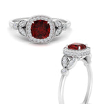 Load image into Gallery viewer, ruby-leaf-square-antique-diamond-ring-in-FD10044RGRUDRANGLE3-NL-WG-GS
