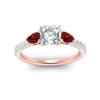 Load image into Gallery viewer, ruby-pear-accented-3-row-asscher-cut-engagement-ring-in-rose-gold-FD9982ASRGRUDRANGLE3-NL-RG