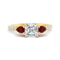 Thumbnail 57 - ruby-pear-accented-3-row-asscher-cut-engagement-ring-in-yellow-gold-FD9982ASRGRUDRANGLE3-NL-YG