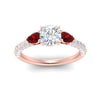 Load image into Gallery viewer, ruby-pear-accented-3-row-cushion-cut-engagement-ring-in-rose-gold-FD9982CURGRUDRANGLE3-NL-RG