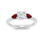 Load image into Gallery viewer, ruby-pear-accented-3-row-cushion-cut-engagement-ring-in-white-gold-FD9982CURGRUDRANGLE3-NL-WG
