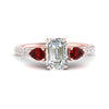 Load image into Gallery viewer, ruby-pear-accented-3-row-emerald-cut-engagement-ring-in-rose-gold-FD9982EMRGRUDRANGLE3-NL-RG