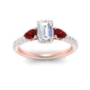 Load image into Gallery viewer, ruby-pear-accented-3-row-emerald-cut-engagement-ring-in-rose-gold-FD9982EMRGRUDRANGLE3-NL-RG