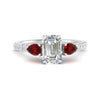Load image into Gallery viewer, ruby-pear-accented-3-row-emerald-cut-engagement-ring-in-white-gold-FD9982EMRGRUDRANGLE3-NL-WG