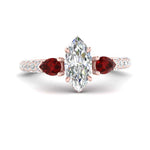 Load image into Gallery viewer, ruby-pear-accented-3-row-marquise-cut-engagement-ring-in-rose-gold-FD9982MQRGRUDRANGLE3-NL-RG
