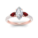 Load image into Gallery viewer, ruby-pear-accented-3-row-marquise-cut-engagement-ring-in-rose-gold-FD9982MQRGRUDRANGLE3-NL-RG
