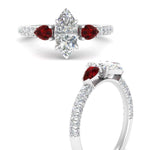 Load image into Gallery viewer, ruby-pear-accented-3-row-marquise-cut-engagement-ring-in-white-gold-FD9982MQRGRUDRANGLE3-NL-WG

