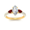 Load image into Gallery viewer, ruby-pear-accented-3-row-marquise-cut-engagement-ring-in-yellow-gold-FD9982MQRGRUDRANGLE3-NL-YG