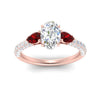 Load image into Gallery viewer, ruby-pear-accented-3-row-oval-shaped-engagement-ring-in-rose-gold-FD9982OVRGRUDRANGLE3-NL-RG