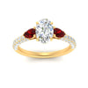 Load image into Gallery viewer, ruby-pear-accented-3-row-oval-shaped-engagement-ring-in-yellow-gold-FD9982OVRGRUDRANGLE3-NL-YG