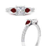 Load image into Gallery viewer, ruby-pear-accented-3-row-princess-cut-engagement-ring-in-white-gold-FD9982PRRGRUDRANGLE3-NL-WG
