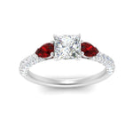 Load image into Gallery viewer, ruby-pear-accented-3-row-princess-cut-engagement-ring-in-white-gold-FD9982PRRGRUDRANGLE3-NL-WG

