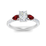 Load image into Gallery viewer, ruby-pear-accented-3-row-radiant-cut-engagement-ring-in-white-gold-FD9982RARGRUDRANGLE3-NL-WG
