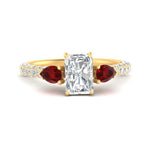 Load image into Gallery viewer, ruby-pear-accented-3-row-radiant-cut-engagement-ring-in-yellow-gold-FD9982RARGRUDRANGLE3-NL-YG
