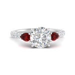 Load image into Gallery viewer, ruby-pear-accented-3-row-round-cut-engagement-ring-in-white-gold-FD9982RORGRUDRANGLE3-NL-WG
