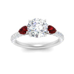 Load image into Gallery viewer, ruby-pear-accented-3-row-round-cut-engagement-ring-in-white-gold-FD9982RORGRUDRANGLE3-NL-WG
