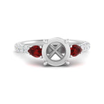 Load image into Gallery viewer, ruby-pear-accented-3-row-semi-mount-engagement-ring-in-white-gold-FD9982SMRGRUDRANGLE3-NL-WG
