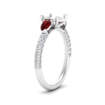 Load image into Gallery viewer, ruby-pear-accented-3-row-semi-mount-engagement-ring-in-white-gold-FD9982SMRGRUDRANGLE3-NL-WG
