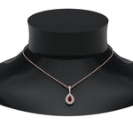Load image into Gallery viewer, ruby-pear-shaped-double-halo-diamond-pendant-in-FDPD86826PE(6.0X4.0MM)GRUDR-NL-RG-GS
