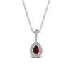 Load image into Gallery viewer, ruby-pear-shaped-double-halo-diamond-pendant-in-FDPD86826PE(6.0X4.0MM)GRUDR-NL-WG-GS