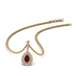 Load image into Gallery viewer, ruby-pear-shaped-double-halo-diamond-pendant-in-FDPD86826PE(6.0X4.0MM)GRUDR-NL-YG-GS

