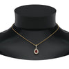 Load image into Gallery viewer, ruby-pear-shaped-double-halo-diamond-pendant-in-FDPD86826PE(6.0X4.0MM)GRUDR-NL-YG-GS