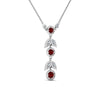 Load image into Gallery viewer, ruby-petal-diamond-drop-necklace-in-FDPD8598GRUDRANGLE2-NL-WG