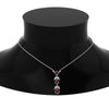 Load image into Gallery viewer, ruby-petal-diamond-drop-necklace-in-FDPD8598GRUDRANGLE2-NL-WG