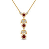 Load image into Gallery viewer, ruby-petal-diamond-drop-necklace-in-FDPD8598GRUDRANGLE2-NL-YG