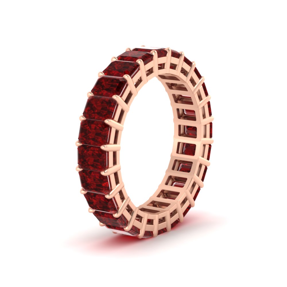 Diamond Ring 6 Carat Eternity Emerald Cut Band